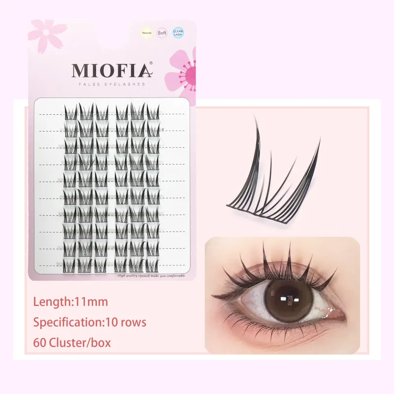 Cluster Lashes Natural Eyelash Extension Fluffy Fox Eye Lashes Mixed Tary Large Capacity Anime Lashes DIY Eyelash Cluster