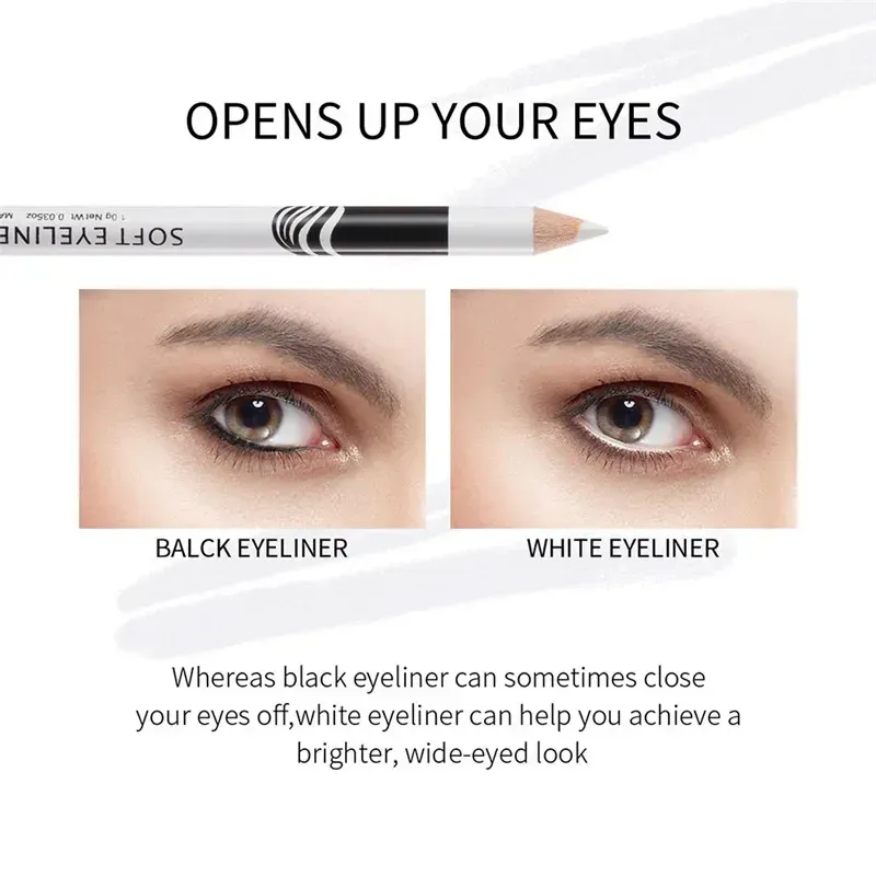 Eyeliner Pencil Eye Styling Pen Professional Portable Quick-dry Eye Liner Pen White for Female Make Up Beauty Cosmetics Tools