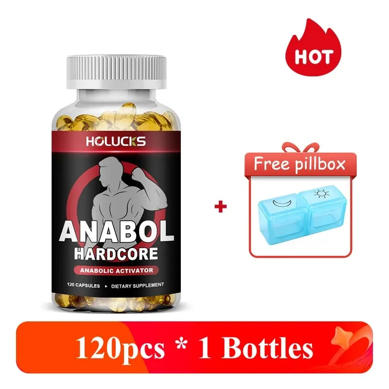 Suplemento anabólico masculino para construção muscular, aumenta o treino, energia, crescimento muscular e síntese de proteínas, equilibra os hormônios masculinos