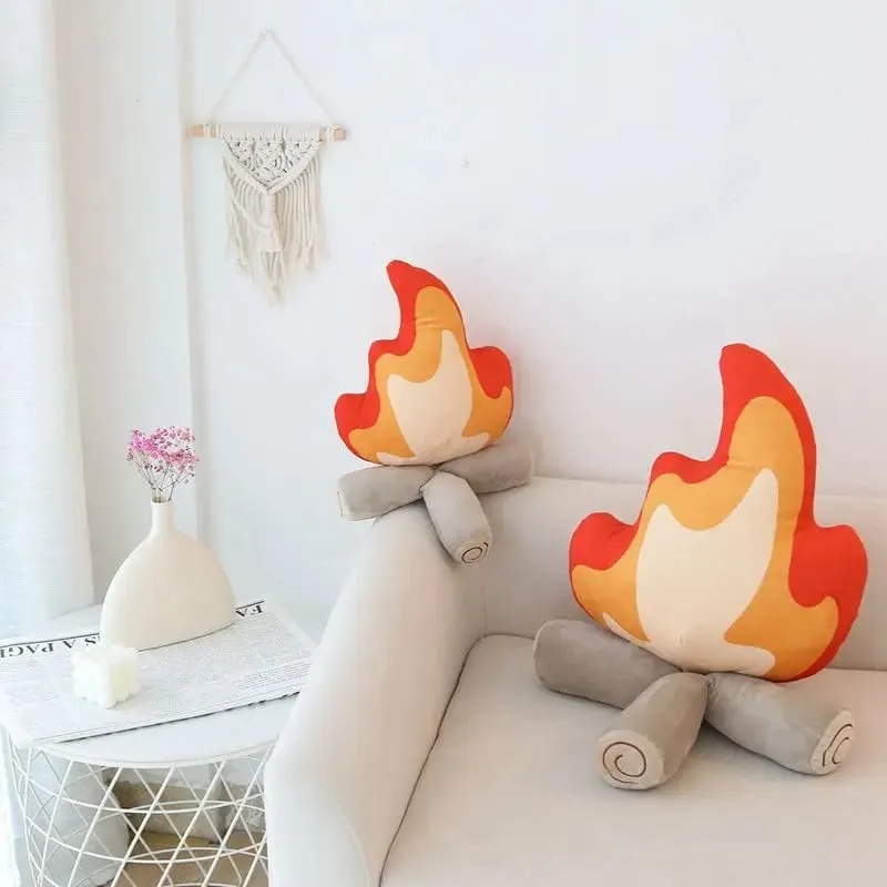 30cm/45cm engraçado simulação fogueira brinquedo de pelúcia macio recheado dos desenhos animados fogo boneca sala estar chão travesseiro almofada decoração presente