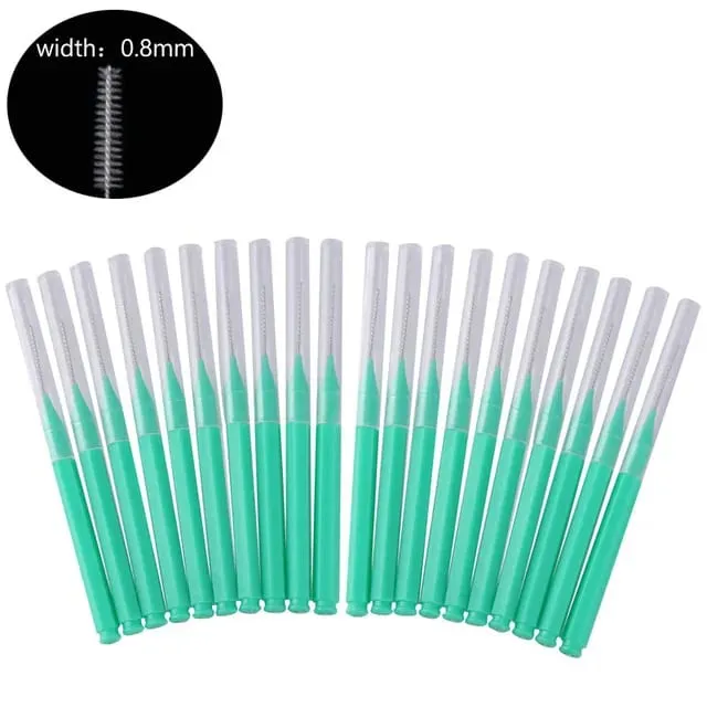 20 pçs mini escova de sobrancelha sobrancelha perm escova descartável sobrancelha levantamento escovas dobrável micro cílios escova aplicadores ferramentas de maquiagem — image 11