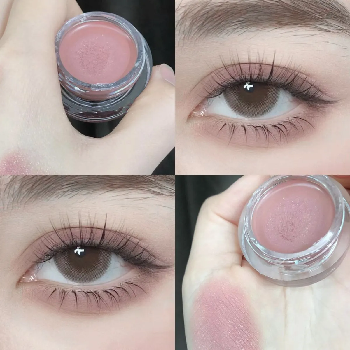Sombra nude fosca, creme à prova d'água, sedoso, suave, primer, pigmento rosa, marrom, longa duração, monocromático, pêssego, maquiagem para os olhos