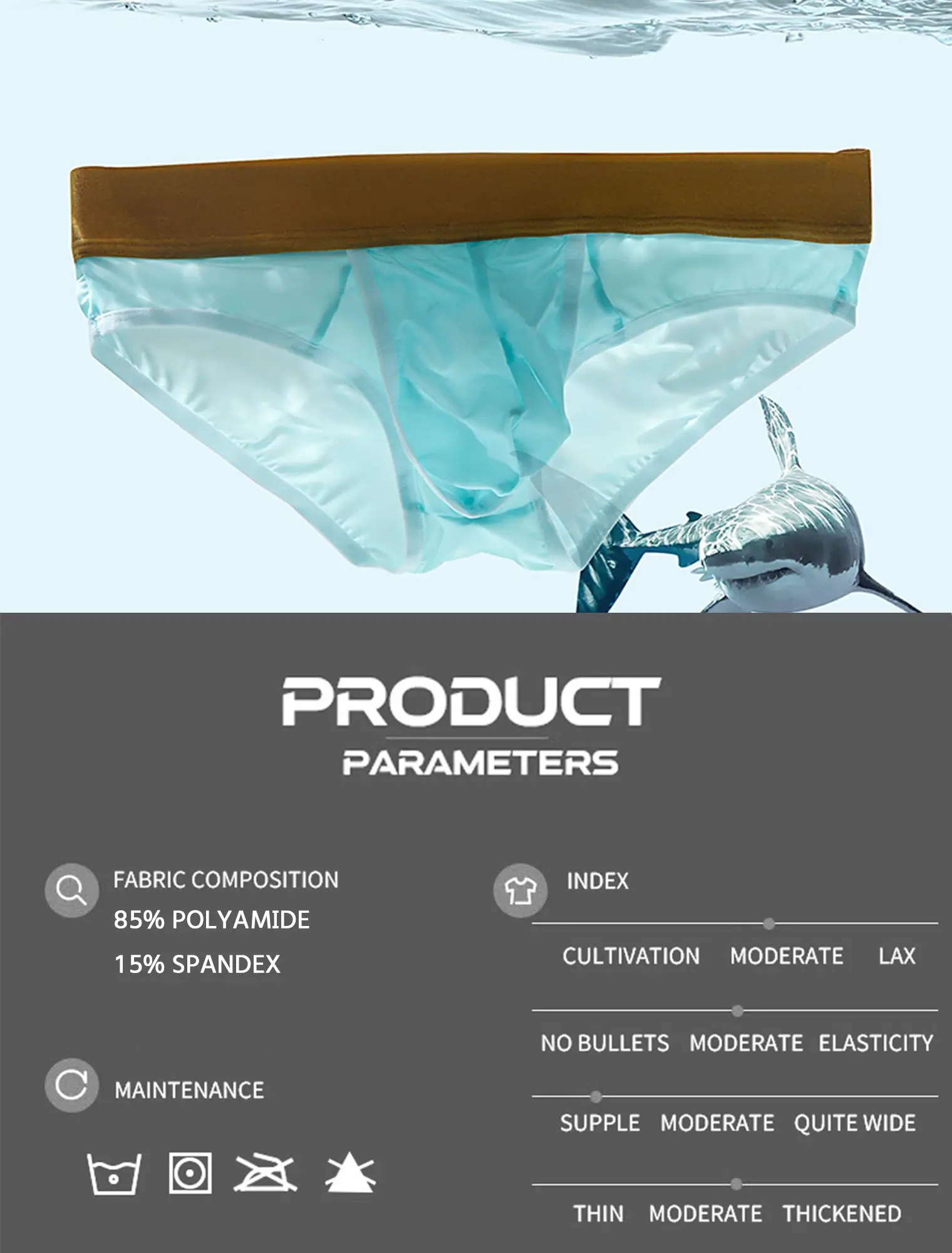 Open Front Pouch Briefs Mens Ice Silk Youth Low Waist Bullet Separation Scrotum Support Panties Breathable Thin Underwear