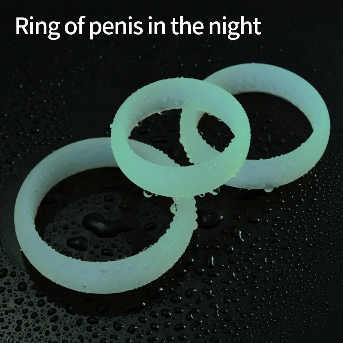 3 pçs durável silicone galo anéis flash na noite bloqueio pênis anel brinquedos sexuais para homens masculino atraso ejaculação escroto bloqueio anel