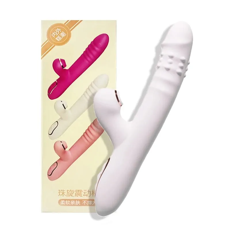 Vibrador de brinquedos sexuais vibrador empurrando com vários modos de vibração/sucção multifuncional à prova d'água empurrando com lambida
