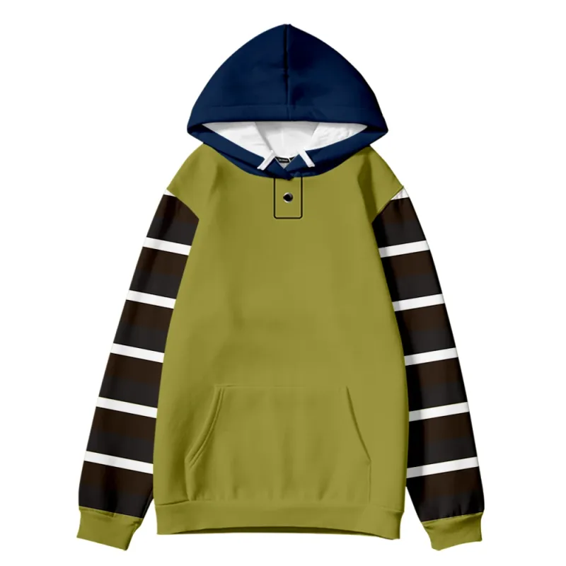 2024 Fashion Printed Striped Pattern men's Pullover Casual Simple Oversized Loose Hoodie Street Design Harajuku men's Sweatshirt