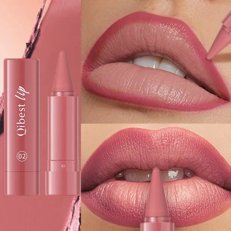 Matte Lipstick Pen Gradient Lip Liner Red Brown Velvet Contouring Pencil Lasting Waterproof Stick Sexy Women Makeup Lipliner