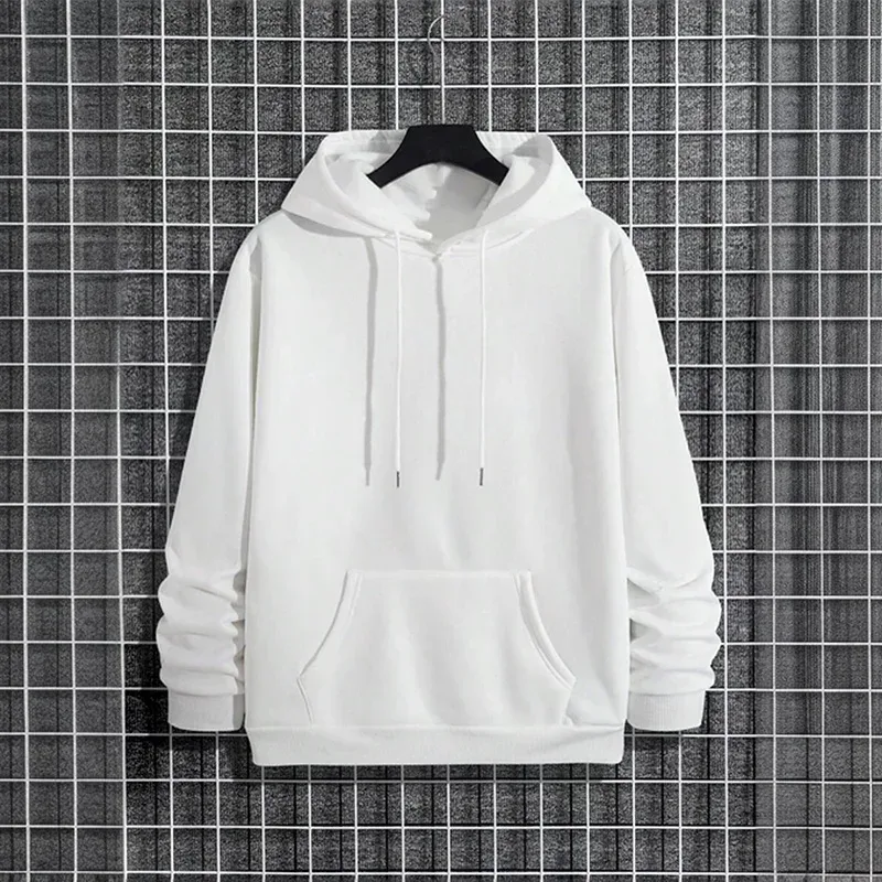 2025 outono/inverno nova chegada moletom com capuz masculino de alta qualidade cor sólida moletom masculino casa ao ar livre casual moda pulôver