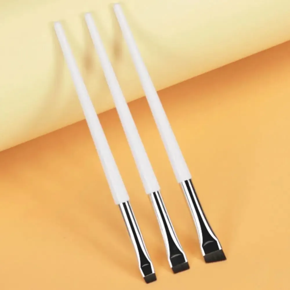 Pincel cosmético para maquiagem, ferramenta para iniciantes, pincéis de delineador fino em ângulo, pincel plano para sobrancelha, forro de sobrancelha, lâmina de pincéis de maquiagem