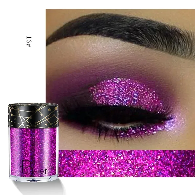 New Glitter Eye Shadow Professional Makeup Monochrome Shining Eyeshadow Sequins Universal Party Cosmetic