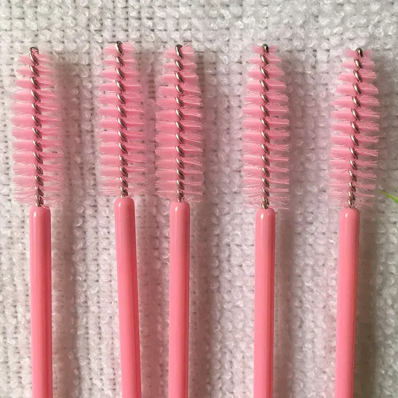 50 pçs para enxertia cílios extensão mulheres maquiagem escova ferramentas descartáveis ​​náilon rímel varinha aplicador escovas de cílios