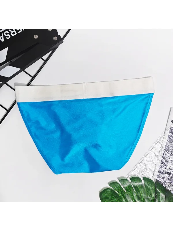Men's Solid-Color Low-Waist Triangle Underwear Breathable Sexy Bottom Pants Trendy 1-Piece Set Mature Style Promotional Price