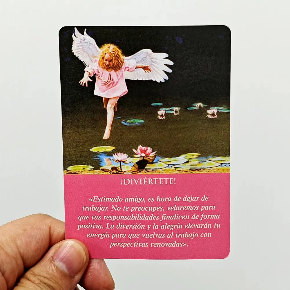 Daily Guidance From Your Angels Oracle Deck 10.4*7.3cm Spanish Edition 44 Pcs Cards