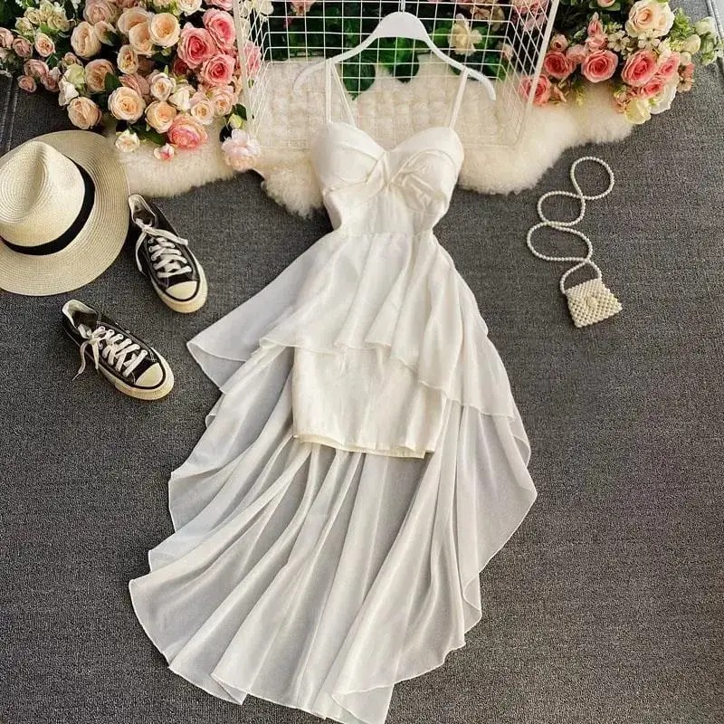 França elegante preto retalhos vestido de alça longa sem mangas estilo festa feminino suave y2k vintage bodycon primavera verão 2026