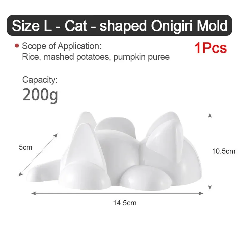 Gato onigiri moldes forma de gato sushi fazendo ferramentas arroz molde shaper deco acessórios para sushi arroz bolas niguri molde