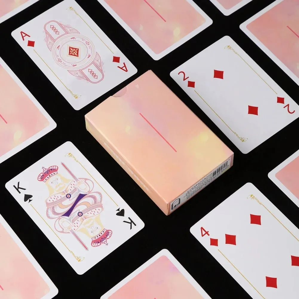 Conjunto de cartas de pôquer clássico criativo, jogo de festa essencial para reuniões, jogos de mesa, diversão festiva, durável e portátil