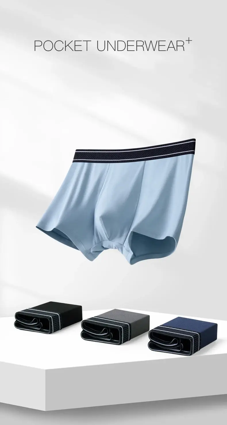 Mens Modal Boxer Shorts Seamless Seperation Bullet Pouch Soft Panties Large Size Breathable Underpants Comfortable Underwear