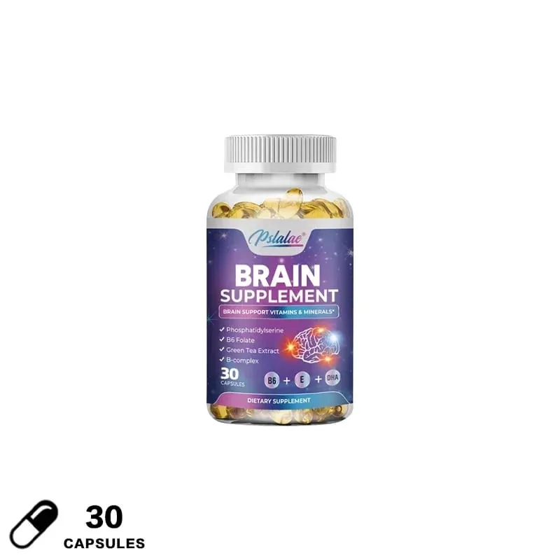 Suplemento cerebral - contém vitaminas B para apoiar a saúde do cérebro, melhorar a função cognitiva e melhorar a memória e a concentração