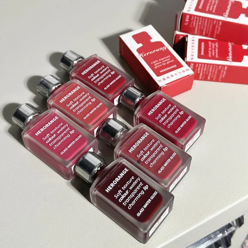 Water-Glow Mirror Lip Gloss Long Lasting Moisturizing Hydrating Lip Tint Makeup Skin-Brightening Lipstick Korean Women Cosmetic