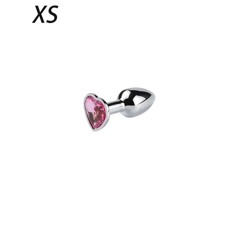 5 tamanhos de aço inoxidável cristal coração anal plug removível butt plug estimulador próstata massageador anal brinquedos sexuais vibradores