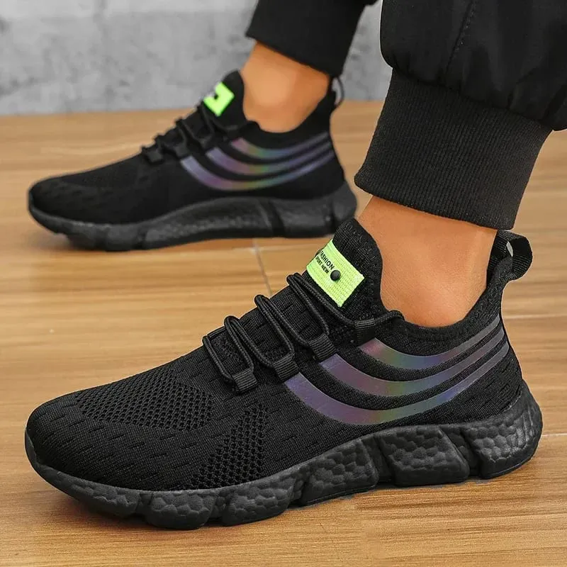 Tênis masculino confortável respirável sapatos de plataforma verão homem tênis de corrida respirável confortável moda tênis de caminhada
