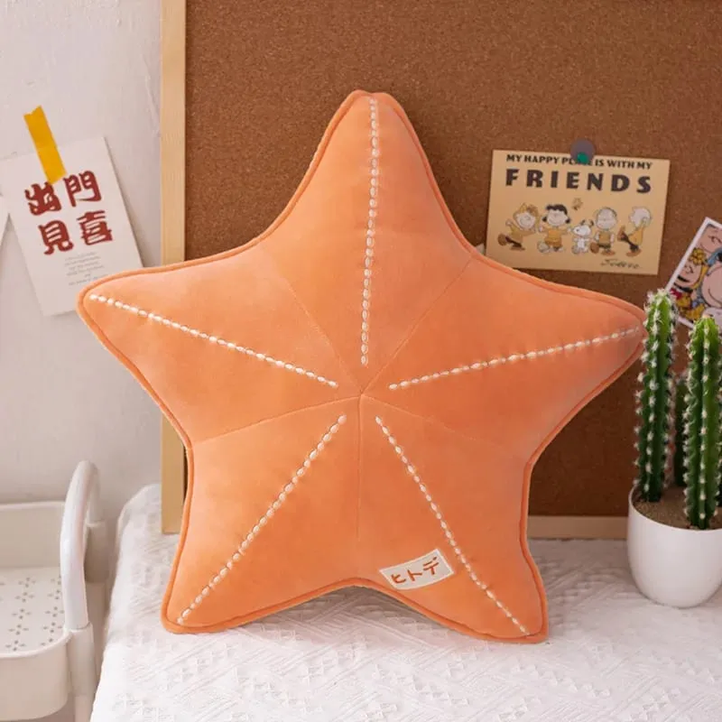 Zu sob tema do mar bonito concha estrela do mar travesseiro de pelúcia estrela do mar macio brinquedos de pelúcia kawaii rosa quarto festa decoração