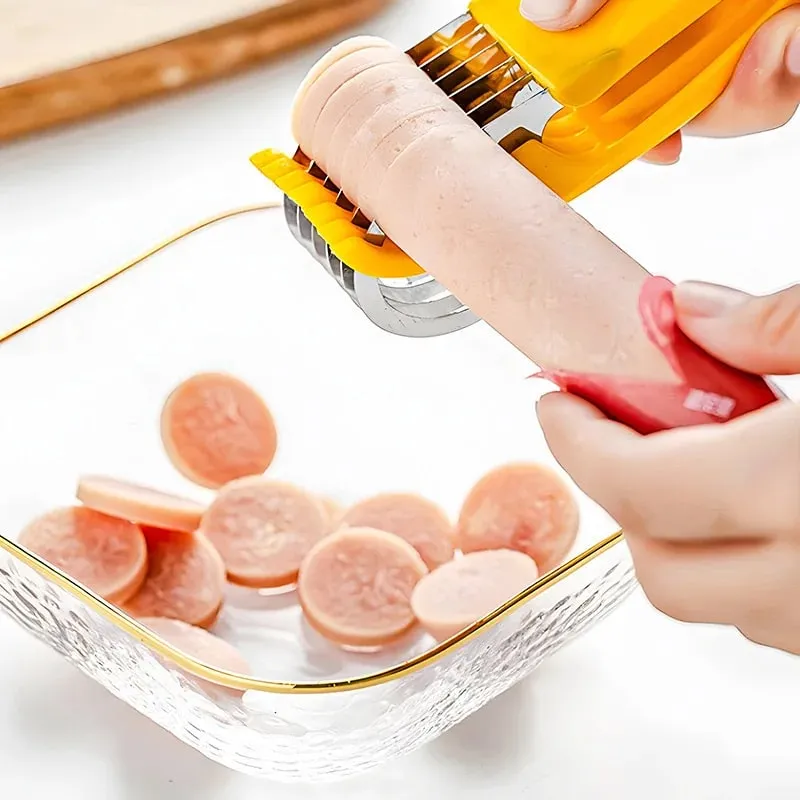 Fatiador de banana presunto fruta ultrafino manual criativo multifuncional cortador de melão artefato de cozinha ferramenta especial