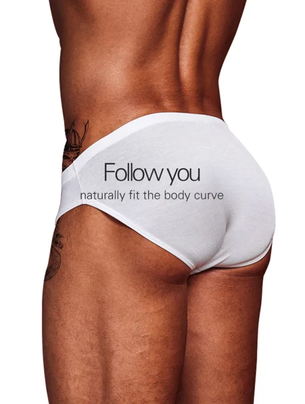 Cuecas masculinas ultrafinas e nuas, cintura baixa, alta elasticidade, respirável, bolsa convexa 3D