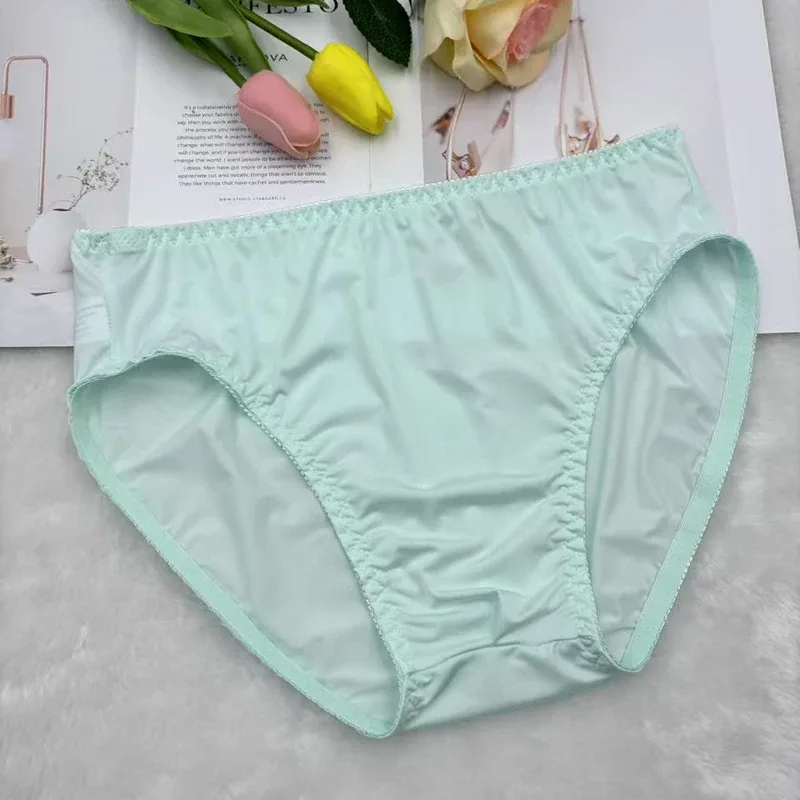 Ultra-Thin Silky Ice Silk Elastic Soft Close-Fitting Fabric Men's Daily Comfort Underwear Breathable Briefs men underwear sexy