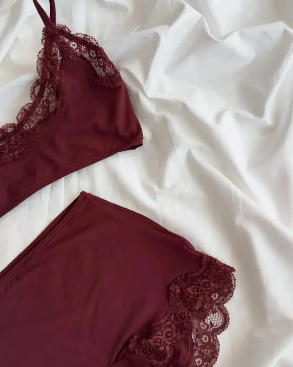 Sutiã de renda bonito conjunto sólido feminino combinação livre sutiãs de alça ajustável + calcinha de cintura baixa chique simples alta elasticidade conjuntos de lingerie
