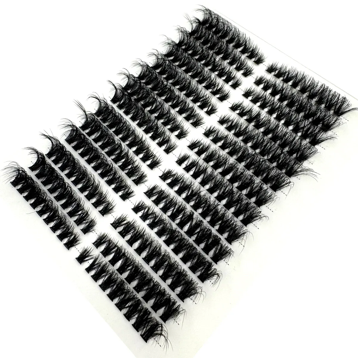 Olho de gato efeito fofo chicote único clusters esquerda + direita extensão de cílios 3d fino natural olhando diy segmentado extensões de cílios