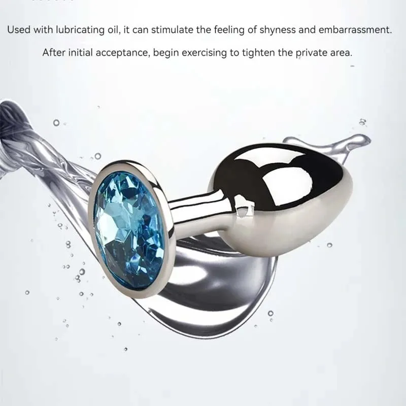 Metal suave anal plug base de jóias de aço inoxidável suave butt plug massageador de próstata vibradores ânus estimulador brinquedos sexuais adultos