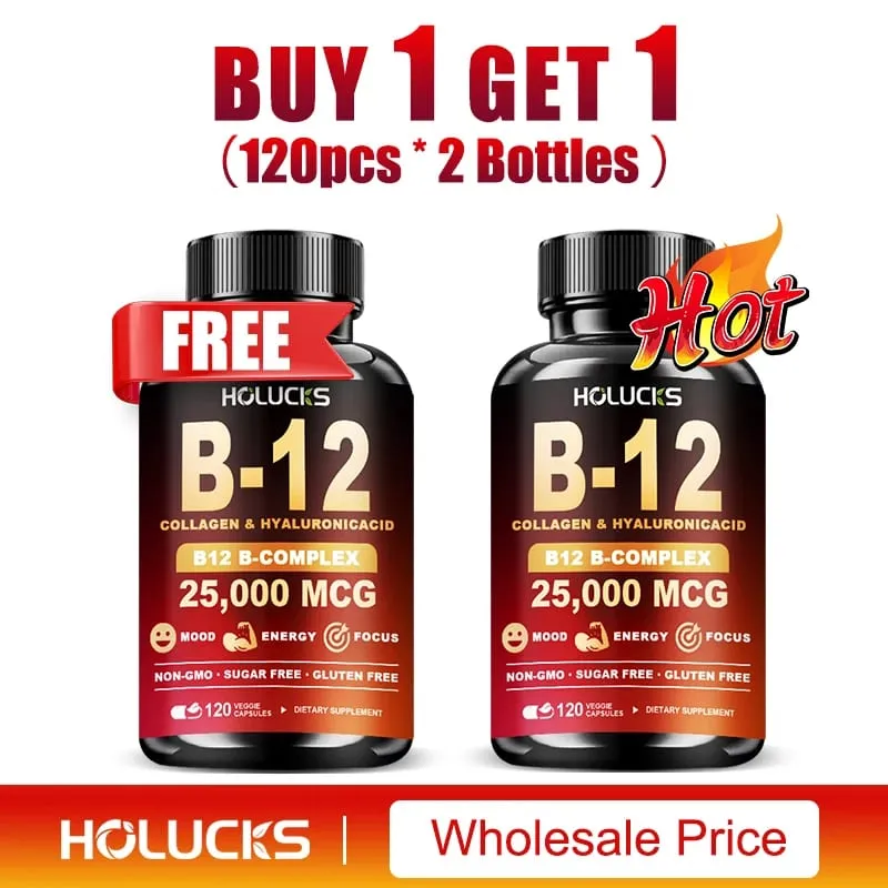維生素 B12 複合補充劑有益於大腦和心臟功能支持記憶學習新陳代謝有助於增強自然能量
