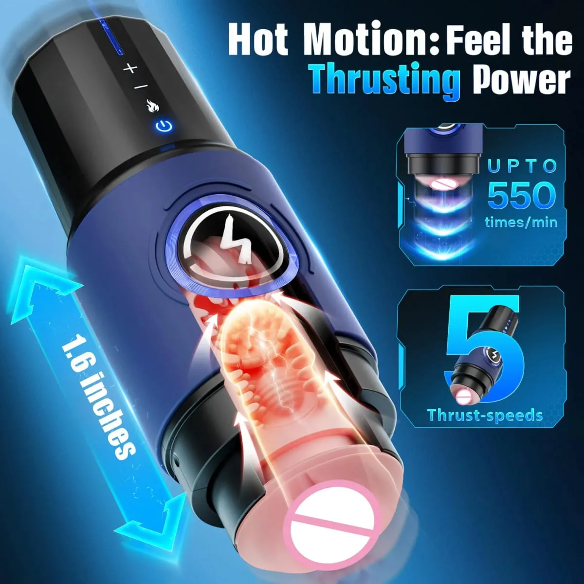 Leten empurrando masturbador masculino bolso buceta empurrando Stroker modos de 5 velocidades sexo voz boquete masturbação copo brinquedo sexual para homem