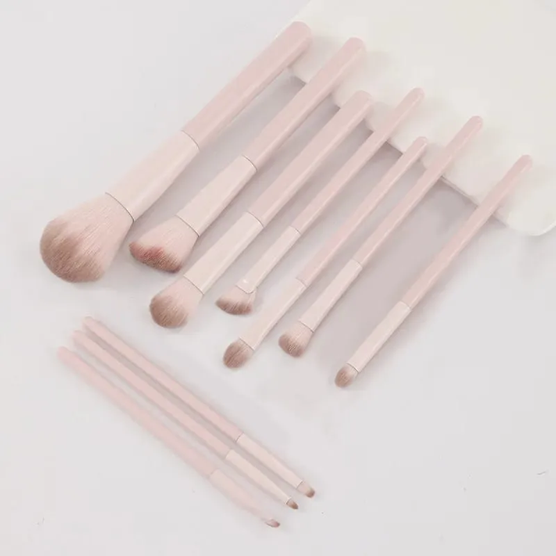 Conjunto de pincéis de maquiagem para iniciantes sombra de olho blush contorno mistura nariz sombra corretivo kit completo para novos usuários essencial