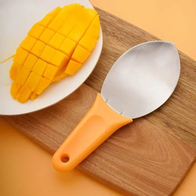 Colher de manga multifuncional, faca de corte, ferramenta de grânulo, descascador, manga, abacate, colher, cozinha, ferramenta de frutas, imperdível