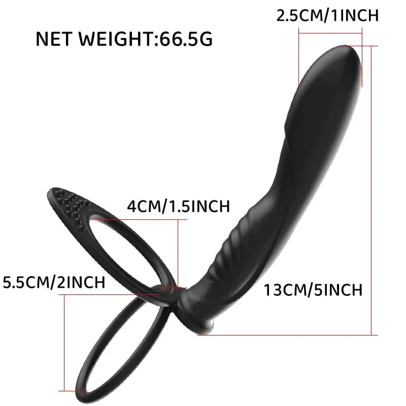 Dupla penetração anal plug vibrador vibrador galo anel butt plug para homens cinta no pênis vagina plug adulto brinquedos sexuais para casais