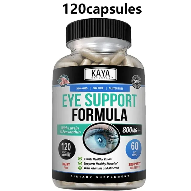 Eye Vitamins Lutein Zeaxanthin and Bilberry Extract Improve Eye Fatigue and Dryness Improve Vision Health