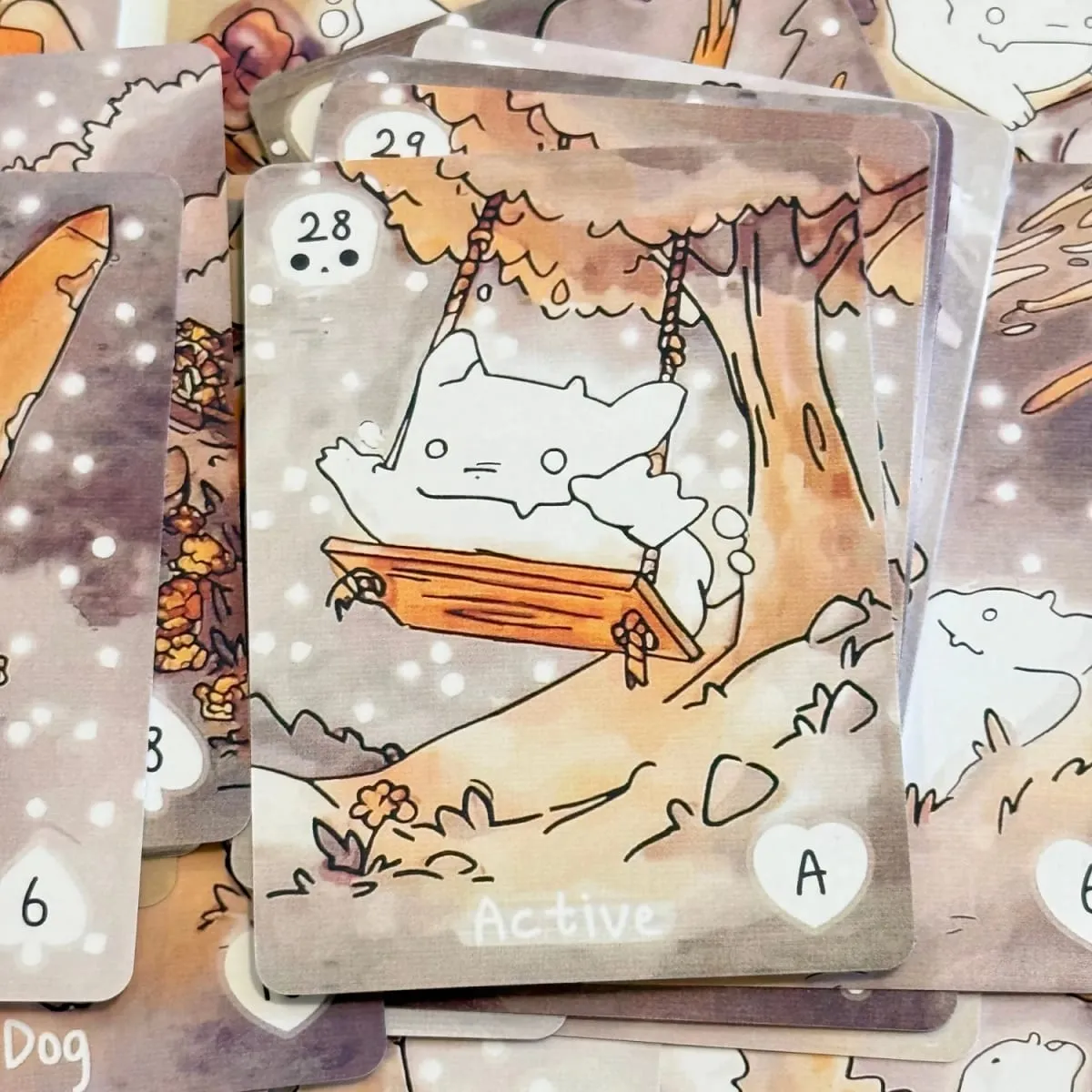 38 cartões da série lenormand dos pces-lil phantasm lenormand oracle deck inglês cartões de mesa para festas precognição & adivinhação