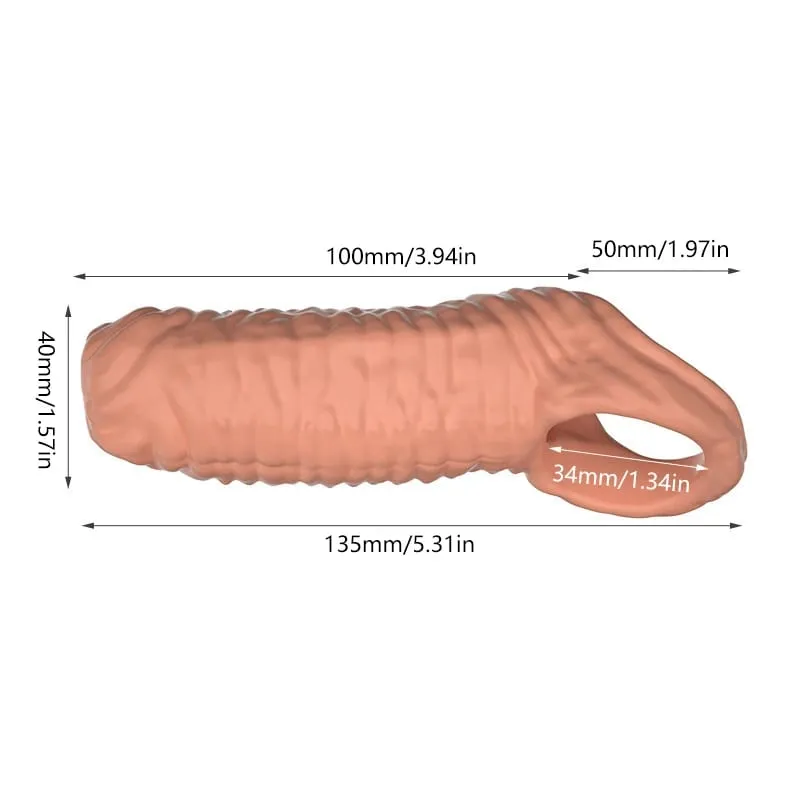 Anel peniano masculino realista, extensor de manga peniana, atraso na ejaculação, anel peniano, brinquedo sexual reutilizável