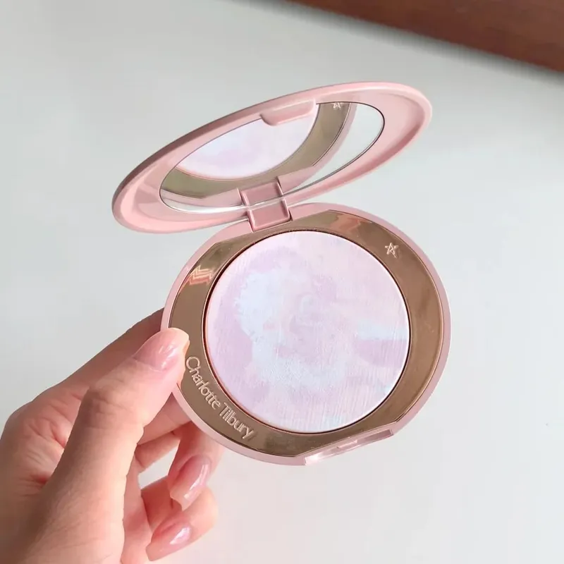Charlotte Tilbury Setting Spray 16H à prova d'água sem peso e varinha de contorno misturável edificável e sombra 12Pan intensamente pigmentada