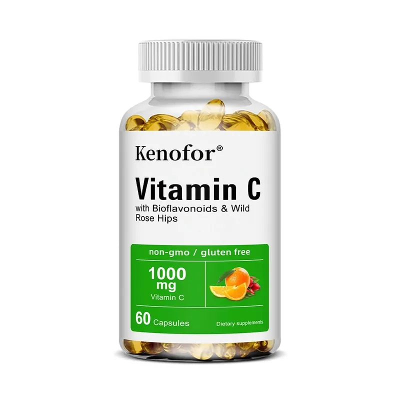 Vitamina C 1000 mg - com Rosa Mosqueta Cítrica Suporte Imunológico Produção de Colágeno Antioxidante para a Saúde da Pele 120 Cápsulas