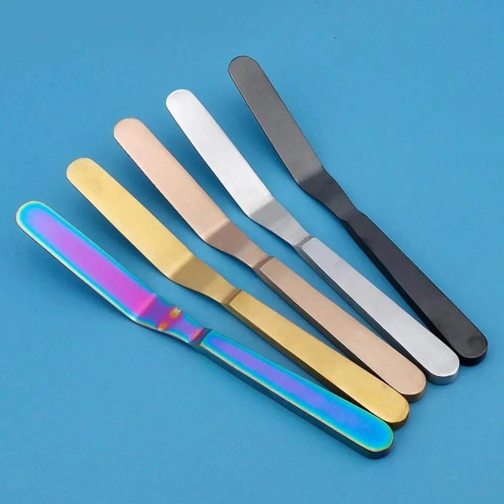 Utensílios de cozinha raspador de manteiga de aço inoxidável 8 tamanhos, espátula de confeiteiro para bolo, à prova de ferrugem, espalhador de geléia, pão