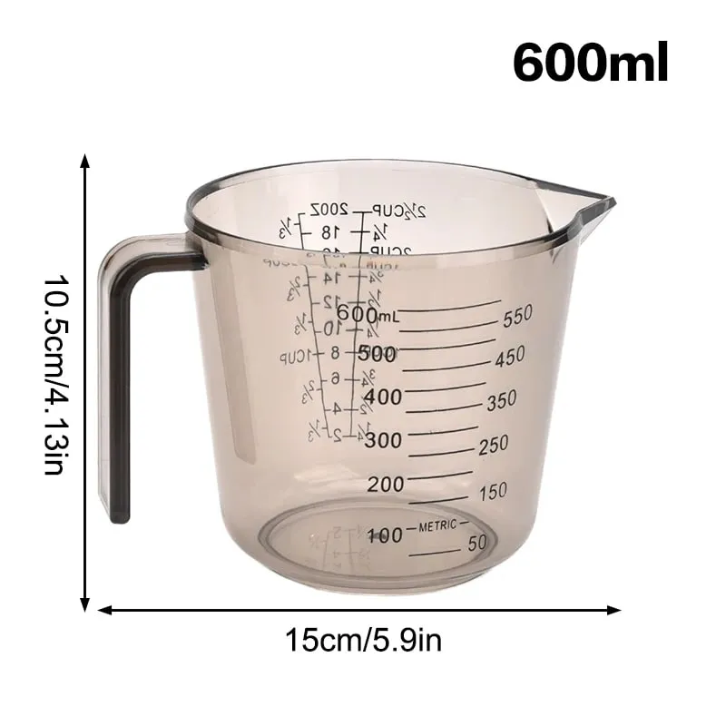 1 件烘焙液量杯 PS 刻度杯塑膠量燒杯廚房烘焙工具 150/300/600/1000ml