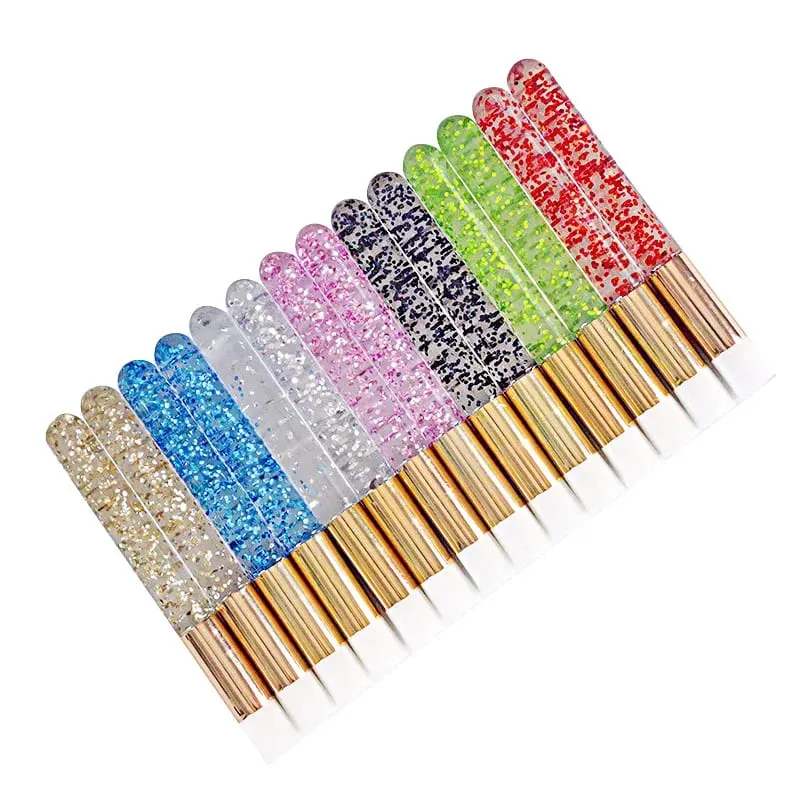 30/50/100 pçs escovas de limpeza de cílios para extensões de cílios glitter lash shampoo escovas nariz poros limpeza ferramentas de maquiagem