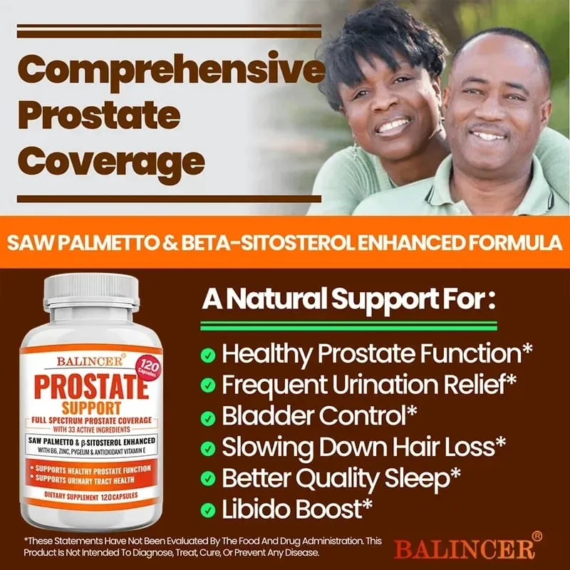 Suplementos de próstata para homens - Suplementos de saúde masculina para saúde da próstata, cabelo, saúde urinária, bexiga e problemas urinários