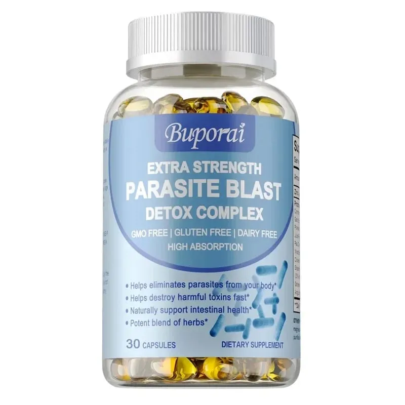 Complexo Parasite Blast Detox - Apoia a saúde intestinal Elimina parasitas Promove o metabolismo e aumenta a imunidade