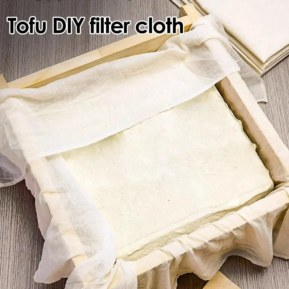 5/1PC Filter Cloth Reusable Cotton Fiber Mesh Strainer Cheese Beer Tofu Homebrew Filter Cloth Kitchen Food Ferment Strainer Tool — image 5