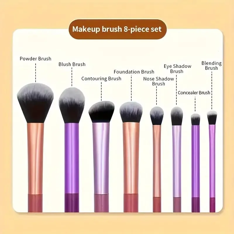 5pcs Makeup Brush Kit Soft Synthetic Hair Make Up Brushes Foundation Blush Eyeshadow Cosmetic Makeup Tools