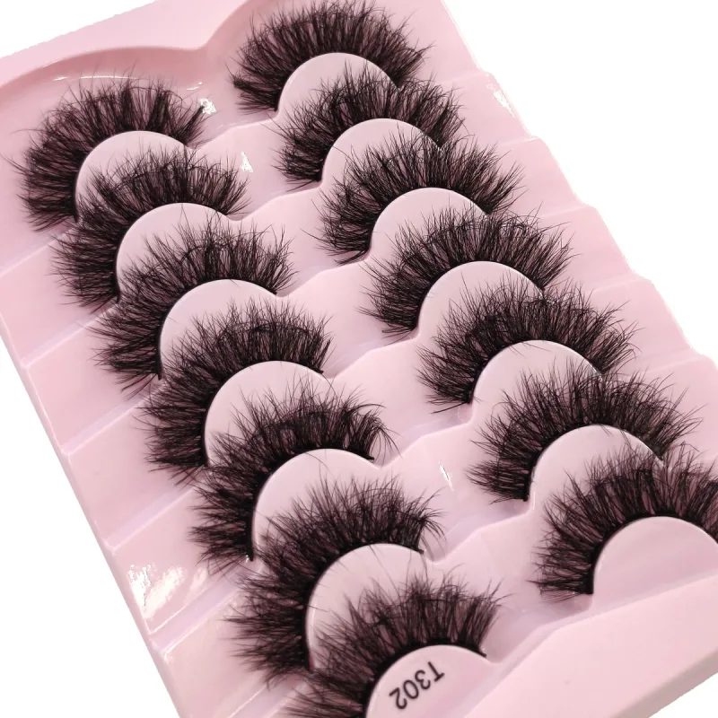 Fluffy Lashes Mink False EyelashesThick Cat Eye Makeup Long Natural Volume 3d Eyelashes Extension Wholesale Mink Eyelashes